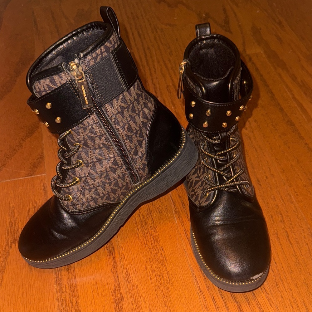 Michael Kors Black and Brown Kids Boots